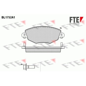 FTE Bremsbelagsatz, Scheibenbremse 9010333 für 1121894