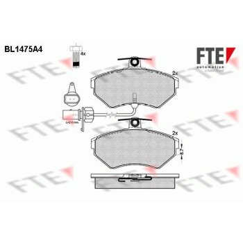 FTE Bremsbelagsatz, Scheibenbremse 9010203 für...