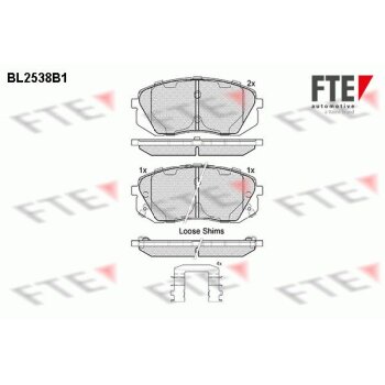 FTE Bremsbelagsatz, Scheibenbremse 9010791 für...