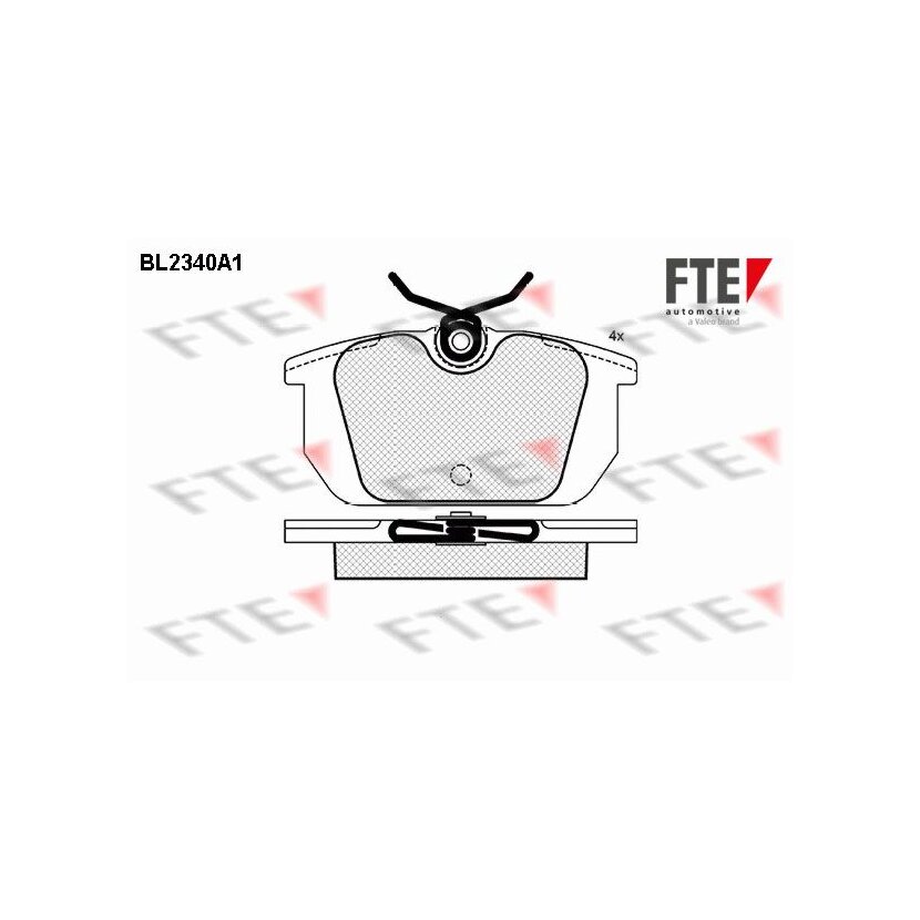 FTE Bremsbelagsatz, Scheibenbremse 9010705 für 6677601