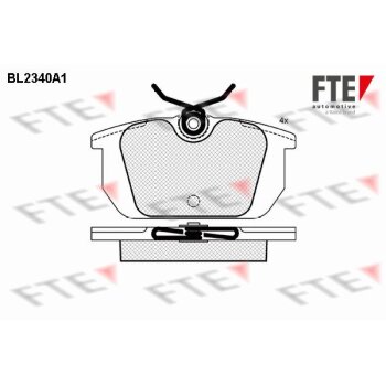 FTE Bremsbelagsatz, Scheibenbremse 9010705 für 6677601