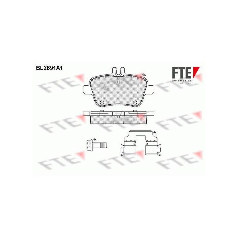 FTE Bremsbelagsatz, Scheibenbremse 9010921 für 0064202320
