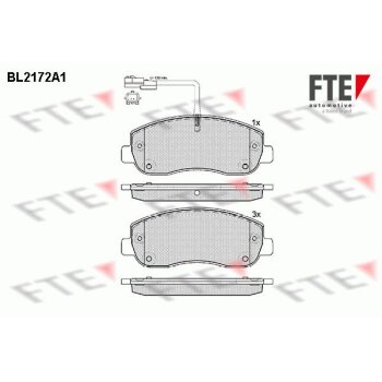 FTE Bremsbelagsatz, Scheibenbremse 9010690 für...
