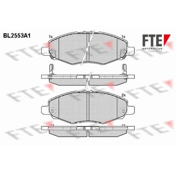 FTE Bremsbelagsatz, Scheibenbremse 9010807 für...