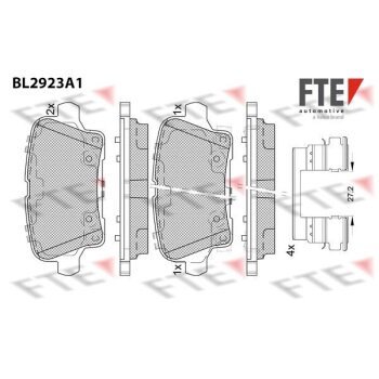 FTE Bremsbelagsatz, Scheibenbremse 9011166 für 13517694