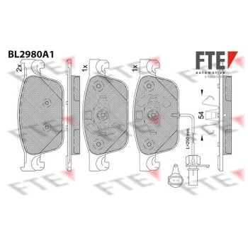 FTE Bremsbelagsatz, Scheibenbremse 9011226 für...