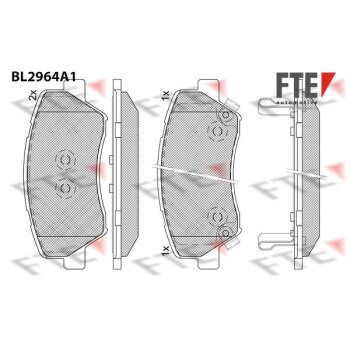FTE Bremsbelagsatz, Scheibenbremse 9011208 für...