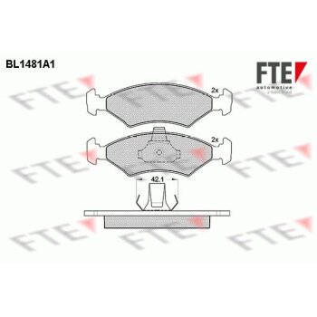 FTE Bremsbelagsatz, Scheibenbremse 9010210 für 1010503