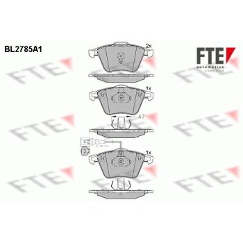 FTE Bremsbelagsatz, Scheibenbremse 9010980 für...