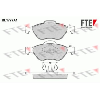 FTE Bremsbelagsatz, Scheibenbremse 9010348 für 1101462