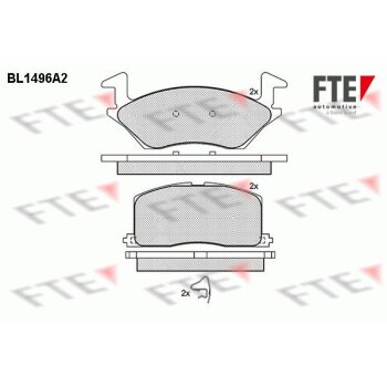 FTE Bremsbelagsatz, Scheibenbremse 9010223 für...