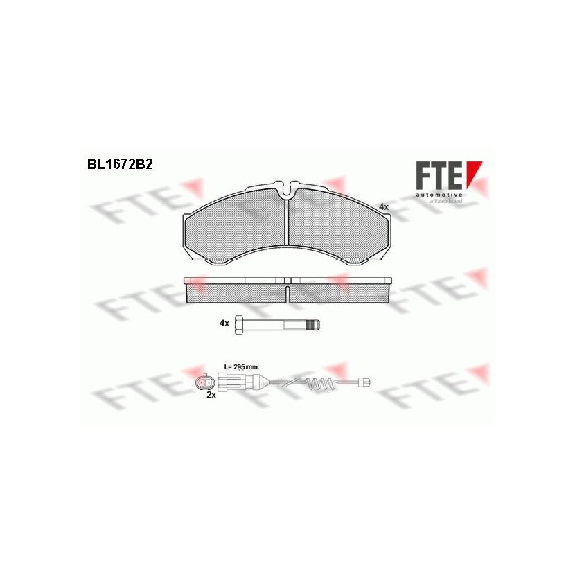 FTE Bremsbelagsatz, Scheibenbremse 9010286 für 1906401