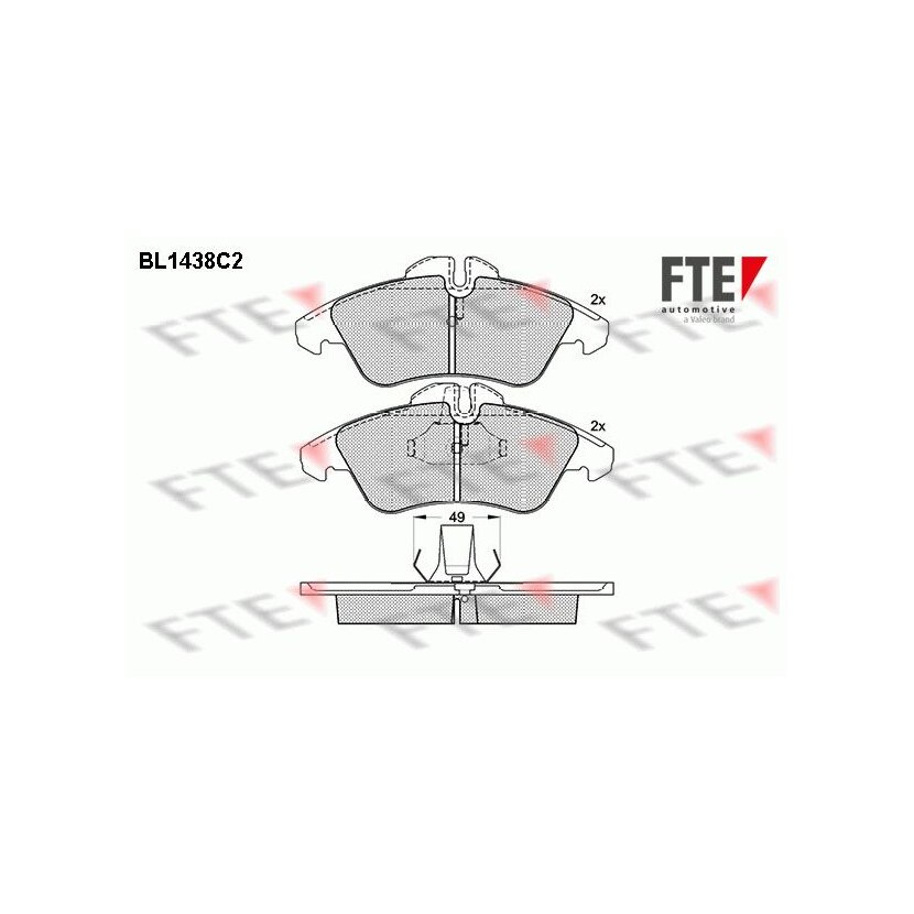 FTE Bremsbelagsatz, Scheibenbremse 9010189 für 2D0698151
