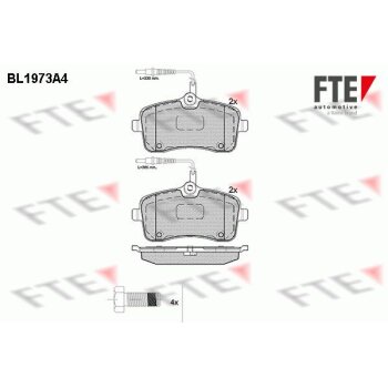 FTE Bremsbelagsatz, Scheibenbremse 9010559 für 425277