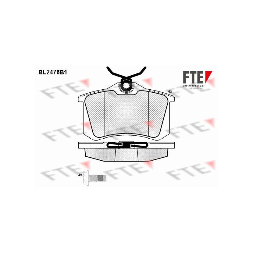 FTE Bremsbelagsatz, Scheibenbremse 9010758 für 1J0698451F