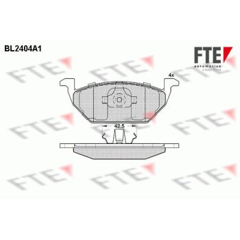 FTE Bremsbelagsatz, Scheibenbremse 9010722 für...