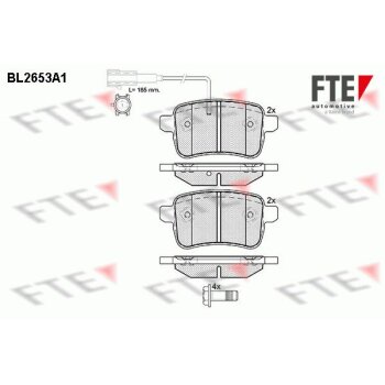 FTE Bremsbelagsatz, Scheibenbremse 9010892 für 71770092