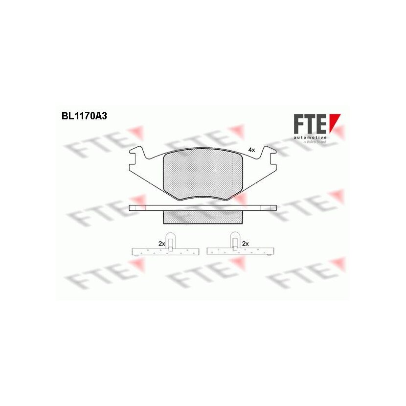 FTE Bremsbelagsatz, Scheibenbremse 9010048 für 191698151E