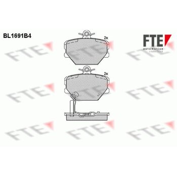 FTE Bremsbelagsatz, Scheibenbremse 9010303 für...