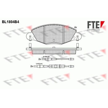 FTE Bremsbelagsatz, Scheibenbremse 9010380 für 4252-16