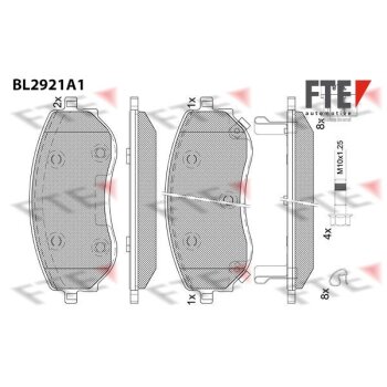 FTE Bremsbelagsatz, Scheibenbremse 9011164 für...