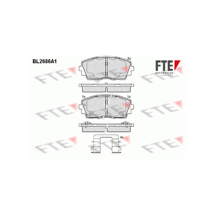 FTE Bremsbelagsatz, Scheibenbremse 9010916 für 58101-1YA30