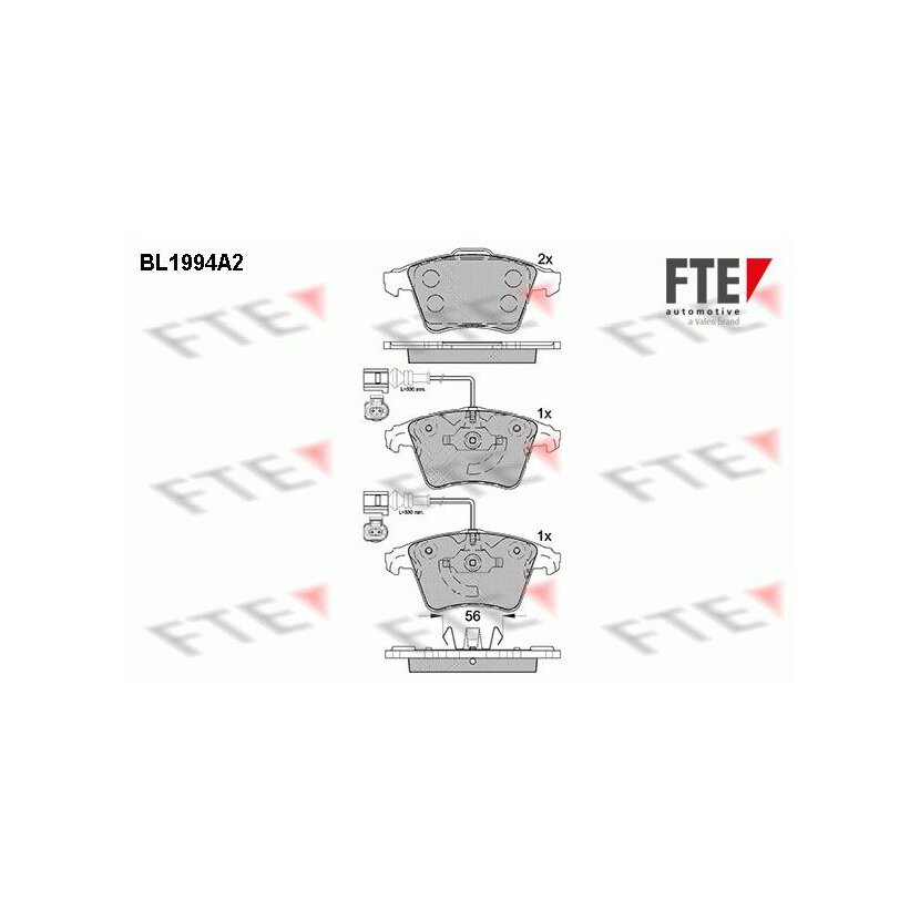FTE Bremsbelagsatz, Scheibenbremse 9010582 für 7L6698151B