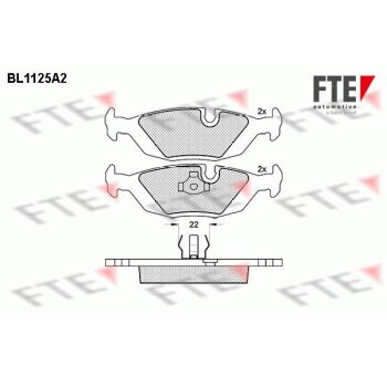 FTE Bremsbelagsatz, Scheibenbremse 9010037 für...