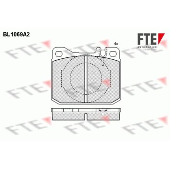 FTE Bremsbelagsatz, Scheibenbremse 9010022 für...