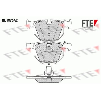 FTE Bremsbelagsatz, Scheibenbremse 9010459 für...