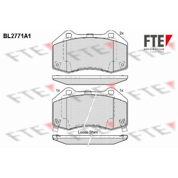 FTE Bremsbelagsatz, Scheibenbremse 9010977 für 1605145