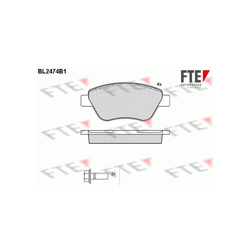 FTE Bremsbelagsatz, Scheibenbremse 9010754 für 77362179