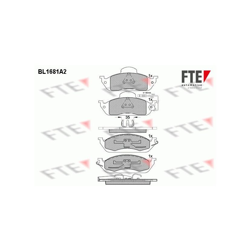 FTE Bremsbelagsatz, Scheibenbremse 9010291 für 1634200020