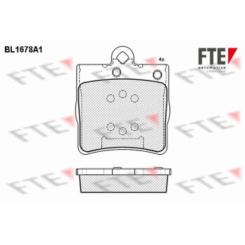 FTE Bremsbelagsatz, Scheibenbremse 9010287 für...