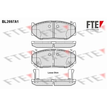 FTE Bremsbelagsatz, Scheibenbremse 9010925 für...