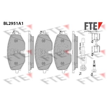 FTE Bremsbelagsatz, Scheibenbremse 9011194 für...