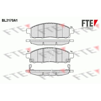 FTE Bremsbelagsatz, Scheibenbremse 9010689 für...