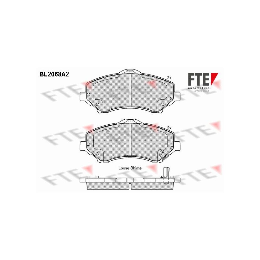 FTE Bremsbelagsatz, Scheibenbremse 9010651 für 68029263AA