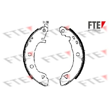 FTE Bremsbackensatz 9100016 für 9947106