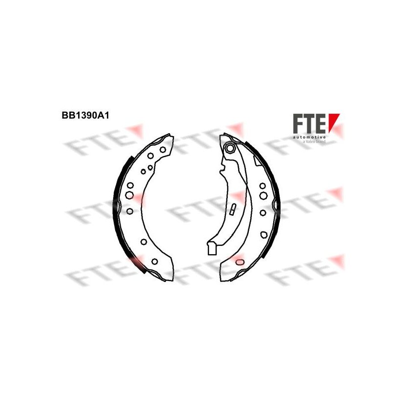 FTE Bremsbackensatz 9100128 für 7701209586