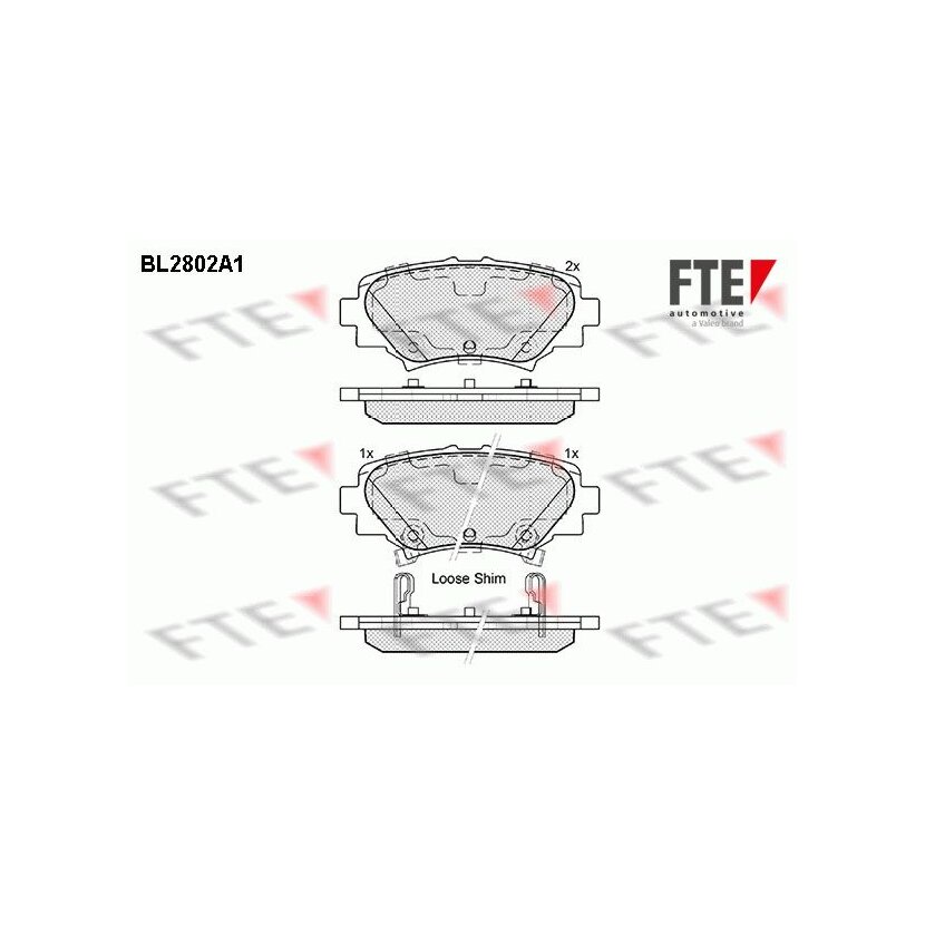 FTE Bremsbelagsatz, Scheibenbremse 9010992 für B4Y0-26-48ZA