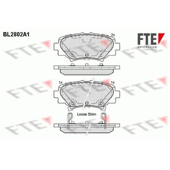 FTE Bremsbelagsatz, Scheibenbremse 9010992 für...