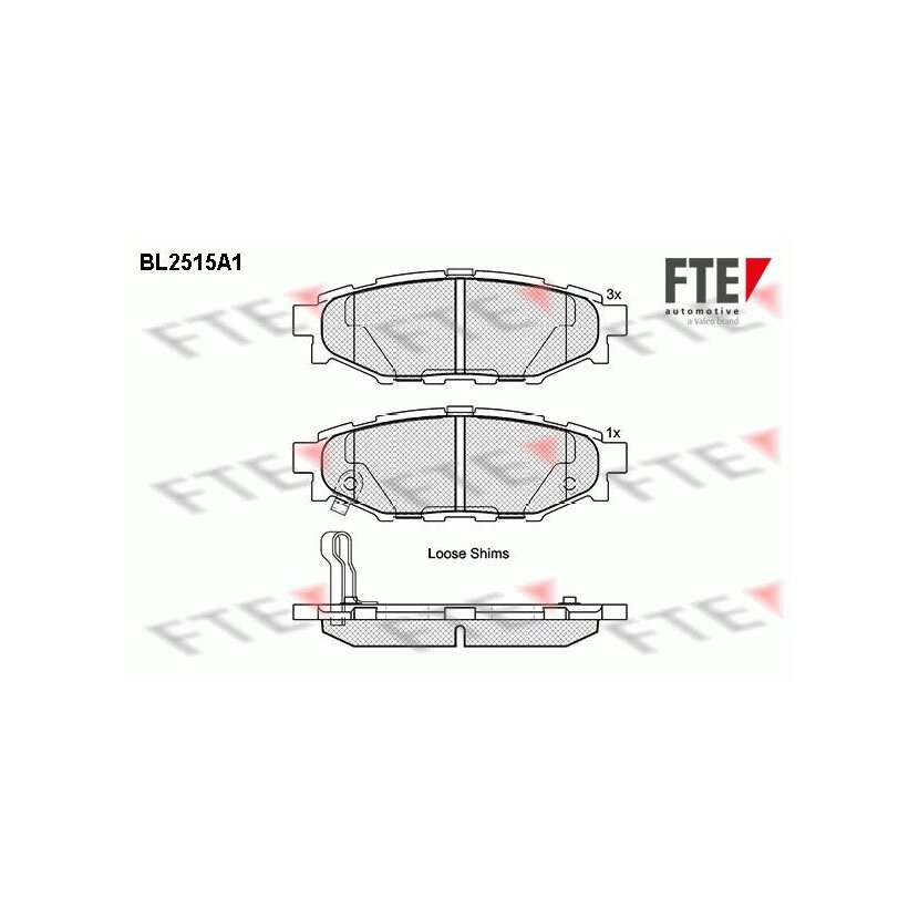 FTE Bremsbelagsatz, Scheibenbremse 9010773 für 26696AG000