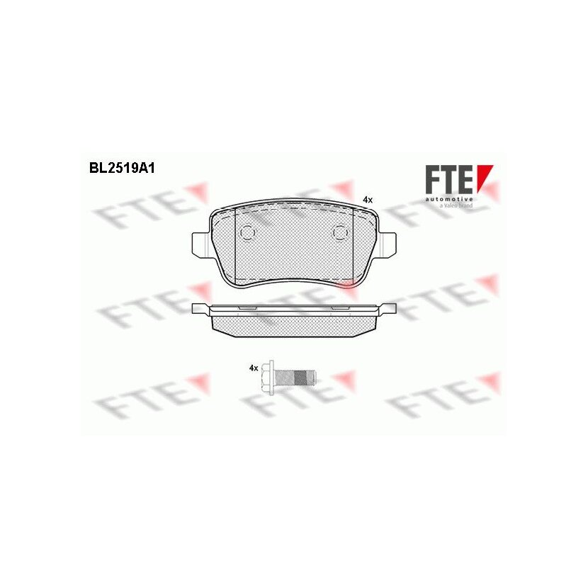 FTE Bremsbelagsatz, Scheibenbremse 9010777 für 71772219