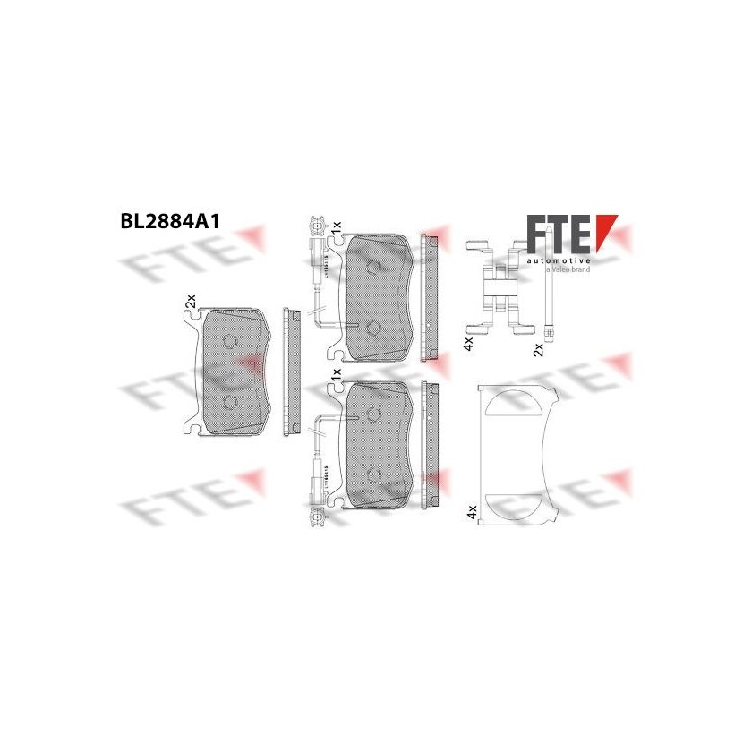 FTE Bremsbelagsatz, Scheibenbremse 9011124 für 77367676