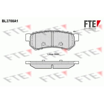 FTE Bremsbelagsatz, Scheibenbremse 9010934 für 96800089