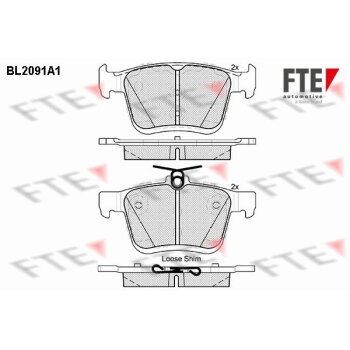 FTE Bremsbelagsatz, Scheibenbremse 9010676 für...