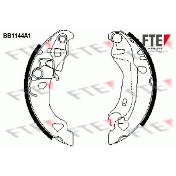 FTE Bremsbackensatz 9100025 für 9945975