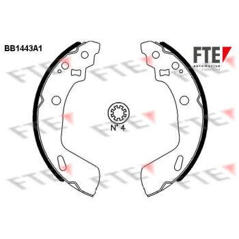 FTE Bremsbackensatz 9100166 für 53200-68L01