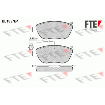 FTE Bremsbelagsatz, Scheibenbremse 9010433 für 425409